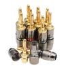 12PCS Banana Plug Gold Plated Banana Male Wire Connector Speaker Plug Connector Audio Video Loudspeaker Amplifier Adapter view 1