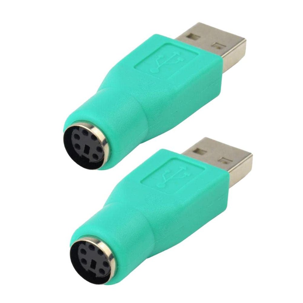 BaotyJie 2Piece USB Type-A Male to PS/2 Keyboard Mouse Converter Connector Adapter