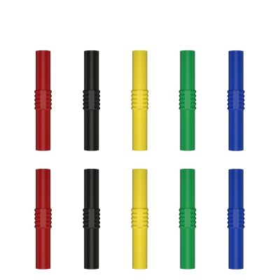 10pcs 4mm Banana Socket Female Adapter Extension Insulated Banana Plug Coupler Connector J.20009 (Color : 5 colorsX2)