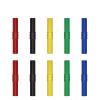 10pcs 4mm Banana Socket Female Adapter Extension Insulated Banana Plug Coupler Connector J.20009 (Color : 5 colorsX2)