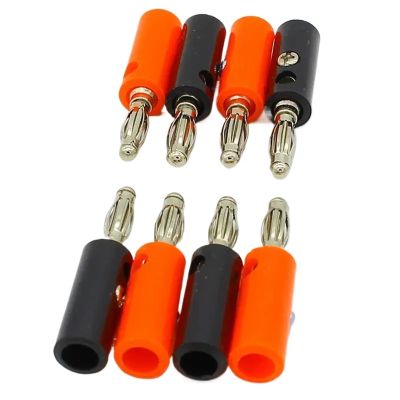 10pcs Black & Red Wire Audio Speaker Cable Banana Plug Connectors 4mm Adapter (Color : RED 10PCS)