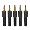5PCS 4MM Banana Jack Female to 2MM Gold Plating Banana Male Plug Cable Wire Adapters Plugs J.20011 (Color : 5 Black) view 2