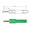 5PCS 4MM Banana Jack Female to 2MM Gold Plating Banana Male Plug Cable Wire Adapters Plugs J.20011 (Color : 5 Black) view 3
