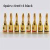 2/8pcs 4mm Banana Plug Gold-Plated Musical Cable Wire Audio Speaker Connector Plated Musical Speaker Cable Wire Pin Connectors (Color : 4 Pairs) view 2
