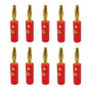 10Pcs/lot Gold Plated 4mm Banana Plug Solderless Screw Audio Speaker Wire Cable 4 mm Pin Banana Male Plugs Connectors 5 Colors (Color : 10 Red) view 2