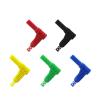 10PCS 4MM Right Angle 90 Degree Banana Plug Safety Welding Assembly Test Leads Connectors J.10039 (Color : 5 red 5 Black) view 3