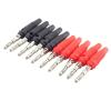 10pcs 4mm Banana Plug Connectors Red Black Solderless Side Stackable (Color : 10pcs Black) view 1