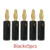 10pcs Audio Speaker Screw Banana Gold Plate Plugs Connectors 4mm Black Red Golden (Color : 5pcs Black Golden) view 2