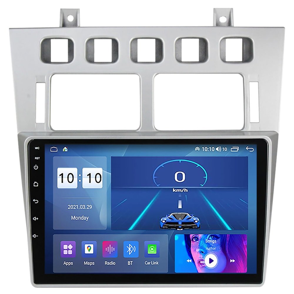 PLOKM 2 Din Android 12 Car Stereo with 9'' Sat Nav Radio GPS Navi Car Audio for Ch-Ery Fora Cowin Vortex Estina 2006-2011, FM BT Receiver 4G 5G WiFi SWC Carplay BT M100S