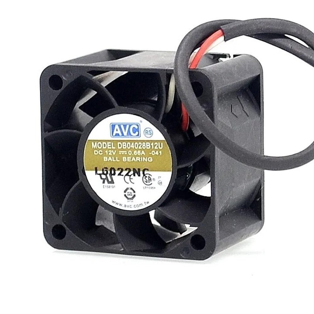 AELATNGS 1pcs 4028 40mm Double Ball Bearing Fan DB04028B12U 1U Server Chassis Cooling Fan 12V 0.66A 40 * 40 * 28mm (Color : 4 Wire)