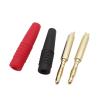 10Pcs 2mm Banana Male Plug Adapter Gold Plated Straight 2mm Banana Plug Test Leads Wire Cable Terminals Soldering Connector (Color : Black) view 4