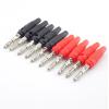 10pcs 4mm Banana Plug Connectors Red Black Solderless Side Stackable for Musical Speaker Video Audio Adapter (Color : 10pcs Black) view 1