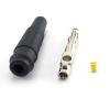 10pcs 4mm Banana Plug Connectors Red Black Solderless Side Stackable for Musical Speaker Video Audio Adapter (Color : 10pcs Black) view 4