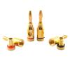 2/8pcs 4mm Banana Plug Gold-Plated Musical Cable Wire Audio Speaker Connector Plated Musical Speaker Cable Wire Pin Connectors (Color : 1pair) view 1