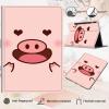 AIRWEE Case for Samsung Galaxy Tab S6 Case 10.5 Inch 2019, Adjustable Stand Galaxy Tab S6 Case, PU Leather Cover with Auto Sleep/Wake for Samsung Tab S6 Case 10.5"" Tablet Case, Cute Pink Pig view 3