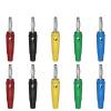10PCS 4MM Banana Plug Copper High Current Insulated Shrouded Screw Fixing or Welding J.10018 (Color : 5 colorsx2) view 1