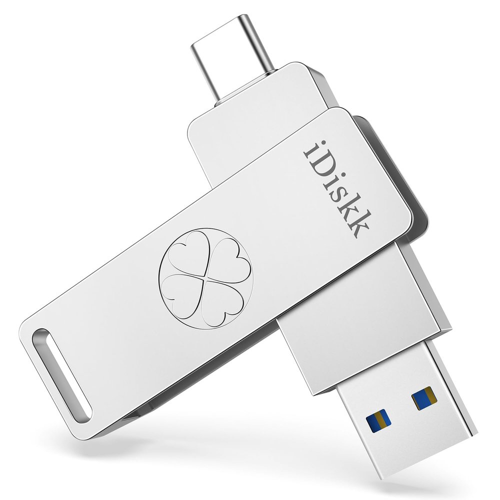 iDiskk 1TB High-Speed Solid State SSD Phone Flash Drive Photo Stick for iPhone 15/15 Plus/15 Pro/15 Pro Max,USB C iPad, MacBook,Laptops,Android Phones& PC,AUTO Backup Photos and HD Videos (500MB/S