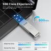 iDiskk 1TB High-Speed Solid State SSD Phone Flash Drive Photo Stick for iPhone 15/15 Plus/15 Pro/15 Pro Max,USB C iPad, MacBook,Laptops,Android Phones& PC,AUTO Backup Photos and HD Videos (500MB/S view 3
