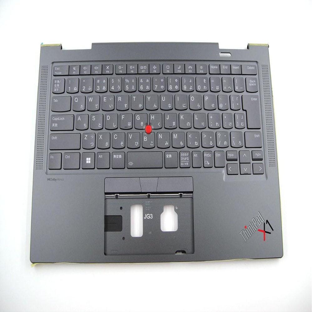 Bayjebu Parts for Lenovo ThinkPad X1 Yoga Gen 7 7th Palmrest Keyboard Bezel Japanese Layout Upper Top 5M11H45824