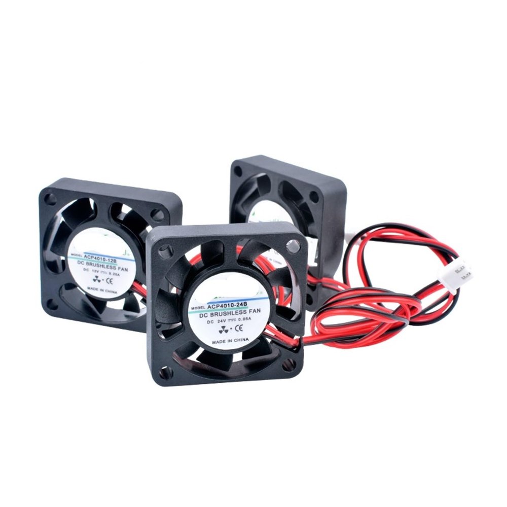 EKFVNIQQ 2 Pcs ACP4010 4cm 40mm Fan 40x40x10mm DC5V 12V 24V Small 3D Printer Cooling Fan with Radiator (Color : 5V Sleeve)