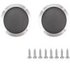 Lagogia 8" Universal Speaker Grille Mesh Cover, Round Decorative Ring Woofer Protection Grille Protective Cover for Cars Home Stereo DIY Accessories Silver with 8Pcs Screws - (2 Pcs) view 1