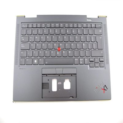 Bayjebu Parts for Lenovo ThinkPad X1 Yoga Gen 8 8th Palmrest Keyboard Bezel Latin Spanish Layout Version 5M11H62301