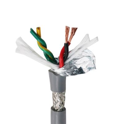 JZRYQJGJ Bending Resistance High Flexibility Servo Motor Power Shield Wire Servo Motor Power Cable TRVVP 2-3-4 Core 1-1.5-2.5 Square (Color : 4 Core 1meter, Size : 1 Square)