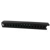 PVC Slotted Panel Trunking - Open Slot, W25 mm x D40mm, 2m Length, Black, Pack of 1, MFR: 2339190 view 1
