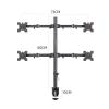 ELUKHT Four Screen Monitor Mount, Heavy-Duty Fully Adjustable Monitor Arm for Computer Screens, Monitor Stand Mount for 17 to 27 Inch Computer Screens view 2