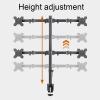 ELUKHT Four Screen Monitor Mount, Heavy-Duty Fully Adjustable Monitor Arm for Computer Screens, Monitor Stand Mount for 17 to 27 Inch Computer Screens view 3