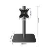 ELUKHT Single Monitor Stands Fits 17-27 Inch Screen, Single Monitor Desk Mount with Adjustable Height, Tilt, Swivel, Rotation, Harness Management view 2