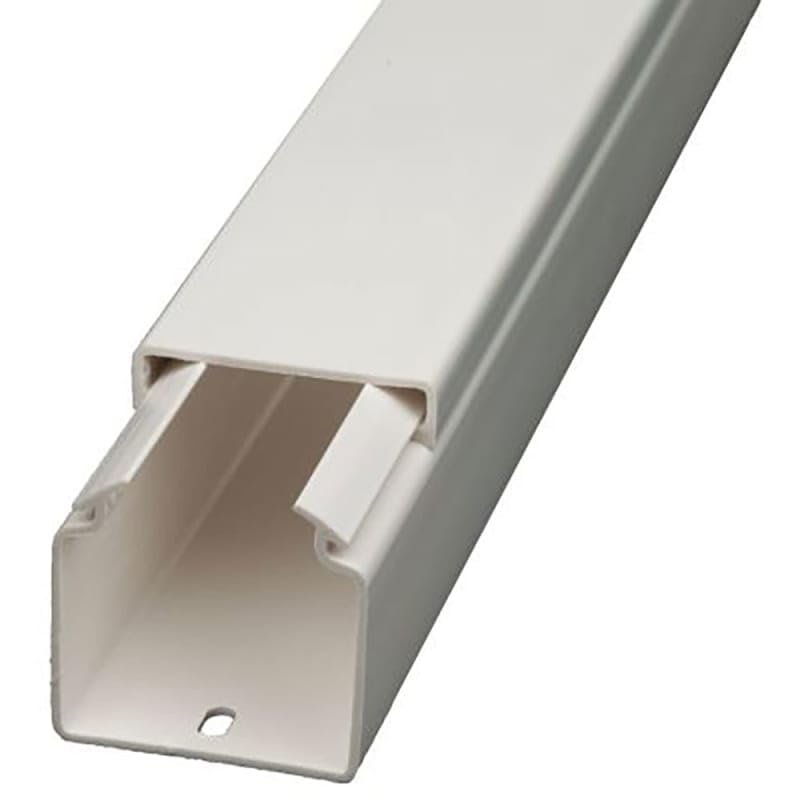 PVC VDE Cable Installation Trunking, Mini, 2m Length, 15X15mm, White, Pack of 1, MFR: 2374037