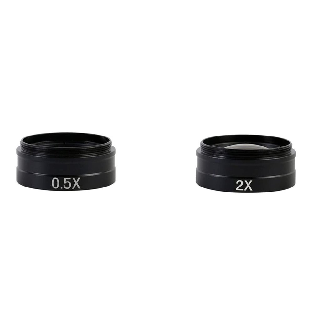 JOEBO Microscope Kit 0.5X / 2.0X / 0.3X Auxiliary Barlow Objective Glass Lens for 180X/300X C-Mount Zoom Lens Industry Video Microscope Camera Microscope Lens Adapters (Color : D)