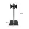 ELUKHT Dual Screen Monitor Desk Mount, Height Adjustable Desk Mount Stand with Tempered Glass Base, for 14-27 Inch Computer Screens view 2