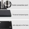ELUKHT Dual Screen Monitor Desk Mount, Height Adjustable Desk Mount Stand with Tempered Glass Base, for 14-27 Inch Computer Screens view 4