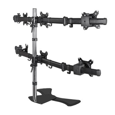 ELUKHT 6 Monitor Mount Desk Stand, Heavy Duty Height Adjustable, Fits Monitors Up to 27 Inch, Steel Base, Holds 6 Screens