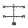 ELUKHT Four Screen Monitor Mount, Fully Adjustable Monitor Arm with Clamp Mounting Base, Monitor Stand Mount Fits 14 to 32 Inch LCD Computer Screens view 1
