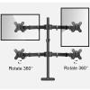 ELUKHT Four Screen Monitor Mount, Fully Adjustable Monitor Arm with Clamp Mounting Base, Monitor Stand Mount Fits 14 to 32 Inch LCD Computer Screens view 4