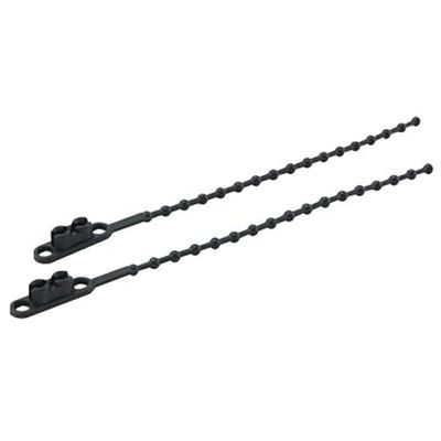 Cable Tie Black Double Head Knot Tie 5.9in (150mm) Length 0.14in (3.6mm) Width, Pack of 100, MFR: 1789499
