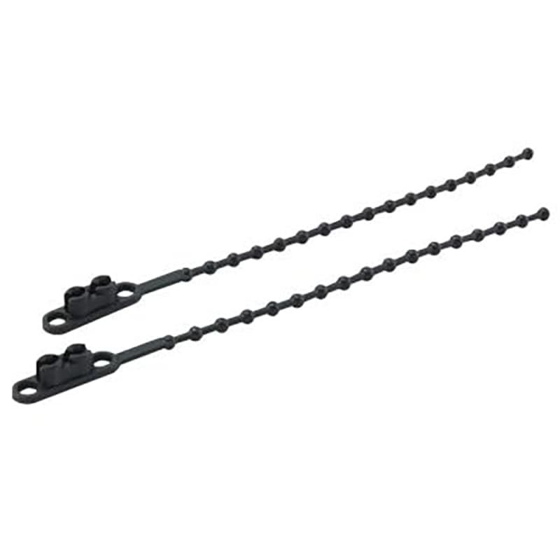 Cable Tie Black Double Head Knot Tie 5.9in (150mm) Length 0.14in (3.6mm) Width, Pack of 100, MFR: 1789499