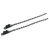 Cable Tie Black Double Head Knot Tie 5.9in (150mm) Length 0.14in (3.6mm) Width, Pack of 100, MFR: 1789499 view 1