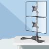 ELUKHT Dual Monitor Stand with Metal Base, Height Adjustable Monitor Mount for 17 to 27 Inch Screen, Holds Two (2) Screen Up to 8kg/17.6Lbs view 1