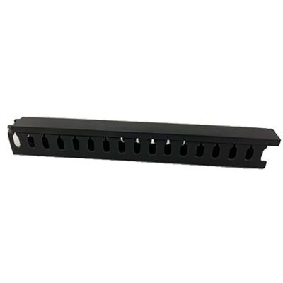 PVC Slotted Panel Trunking - Open Slot, W75 mm x D50mm, 2m Length, Black, Pack of 1, MFR: 2339178