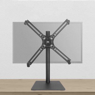 ELUKHT Single Monitor Desk Mount, 12 to 24 Inch Monitor Desk Stand, Height/Swivel/Tilt/Rotation Adjustable, Suitable for Non-Hole Displays