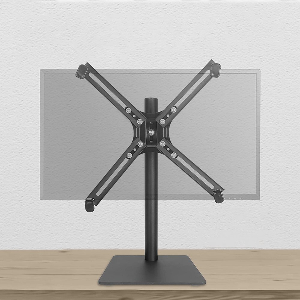 ELUKHT Single Monitor Desk Mount, 12 to 24 Inch Monitor Desk Stand, Height/Swivel/Tilt/Rotation Adjustable, Suitable for Non-Hole Displays