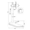ELUKHT Single Monitor Stands Fits 13-32 Inch Screen, Height Adjustable Free Standing Monitor Stand with Beamline Management, 75x75 100x100 Mm view 2