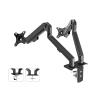 ELUKHT Dual Monitor Mount, Height Adjustable Monitor Arm for 2 Monitors, Monitor Stand Mount for 17-30 Inch Computer Screens, Fits 75x75/100x100mm (B) view 1