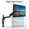 ELUKHT Double Monitor Mount Stand, Monitor Bracket for 17 to 32 Inch Monitor, Gas Spring Monitor Arm Holds Up to 17.6lbs/8kg Each, Fit 75x75/100x100mm view 3