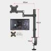 ELUKHT Monitor Mount, Fully Adjustable Monitor Arm with Clamp and Perforation Base, Monitor Stand Mount Fits 17-32inch Computer Screen, Max 100x100mm view 2