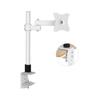 ELUKHT Monitor Mount, Height Adjustable Articulating Aluminum Monitor Arm, Monitor Stand Mount with Clamp Base, for 14 to 27 Inch LCD Computer Screens (Color : A) (A)
